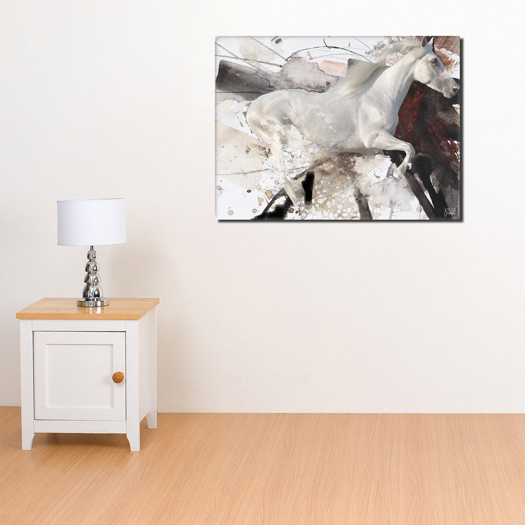 Equestrian Saddle Ink PSIV' Canvas Wall Art