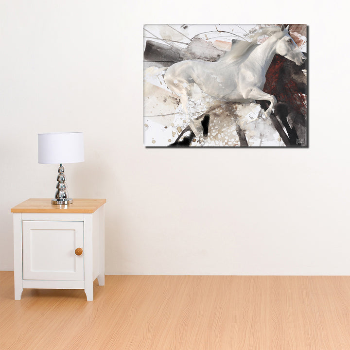 Equestrian Saddle Ink PSIV' Canvas Wall Art