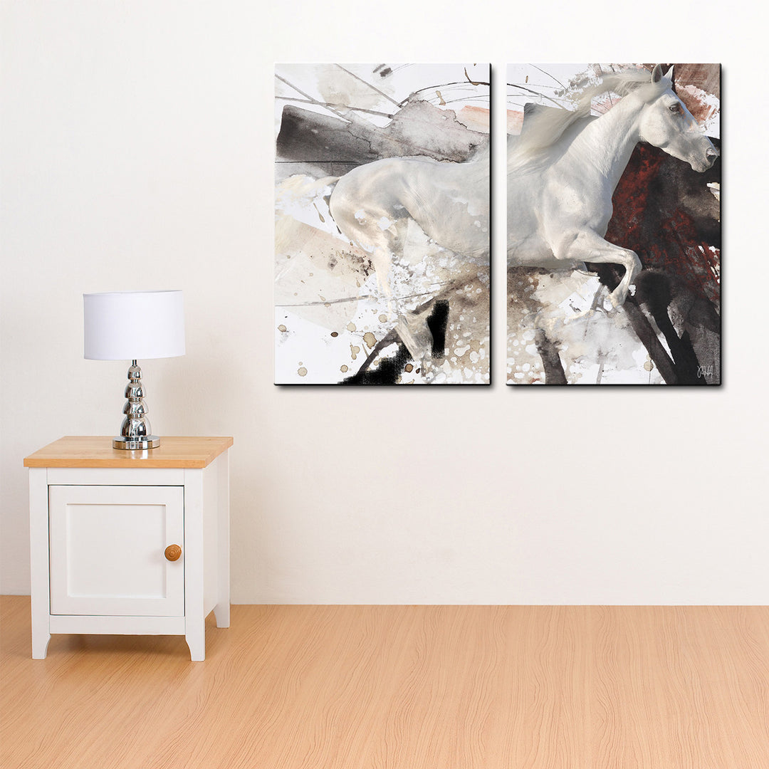 Equestrian Saddle Ink PSIV' Canvas Wall Art