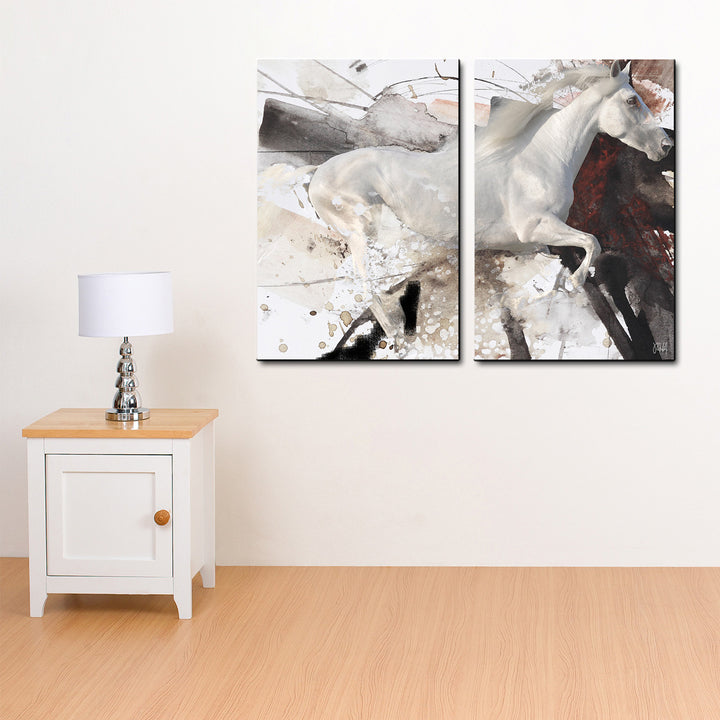 Equestrian Saddle Ink PSIV' Canvas Wall Art