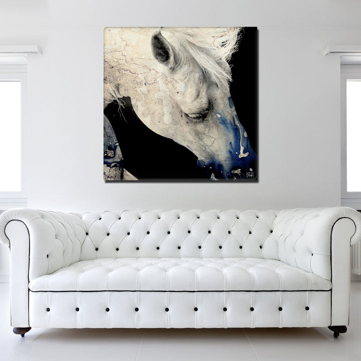 Equestrian Saddle Ink PSV' Canvas Wall Art
