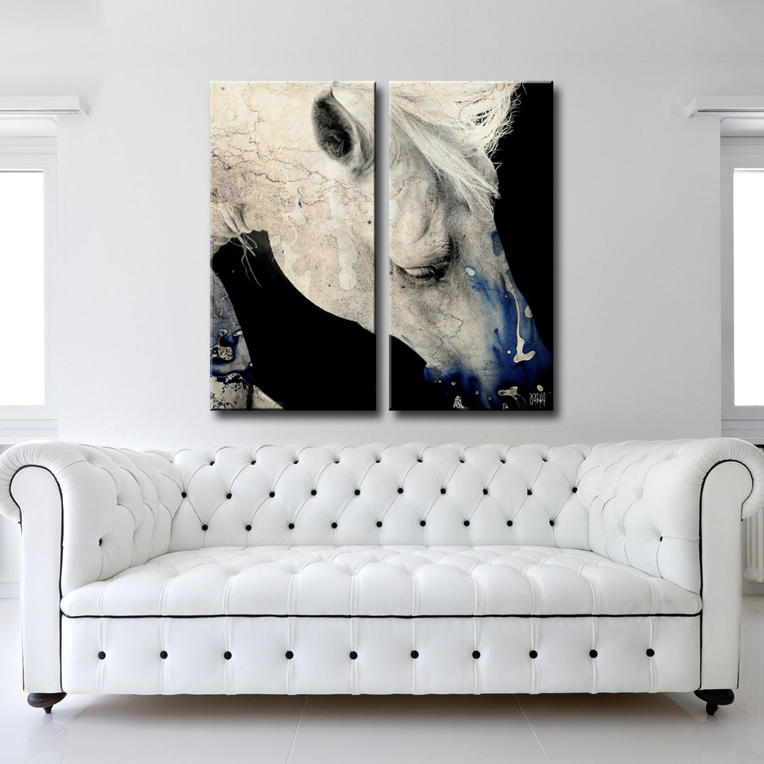 Equestrian Saddle Ink PSV' Canvas Wall Art