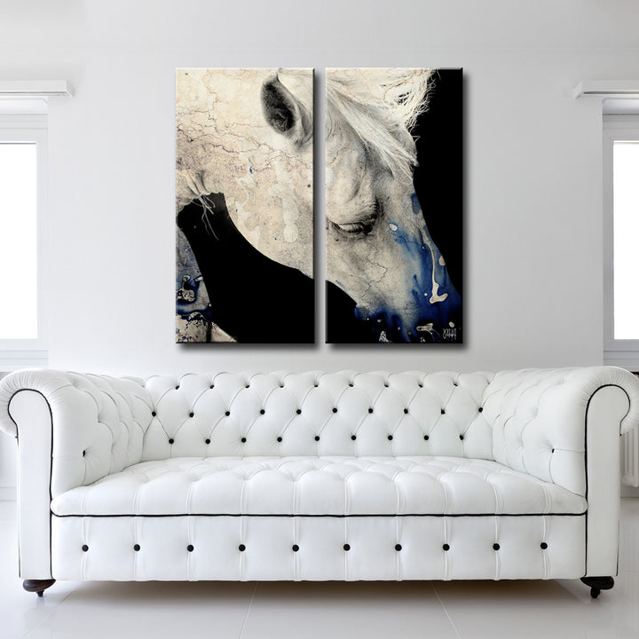 Equestrian Saddle Ink PSV' Canvas Wall Art