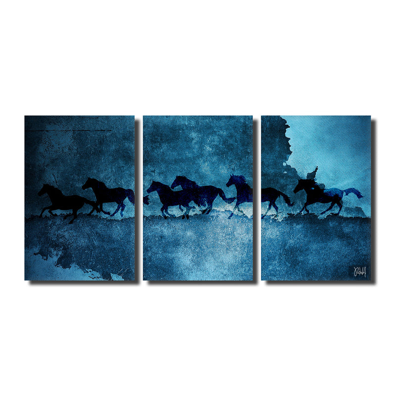 Equestrian Saddle Ink PSVI' Canvas Wall Art