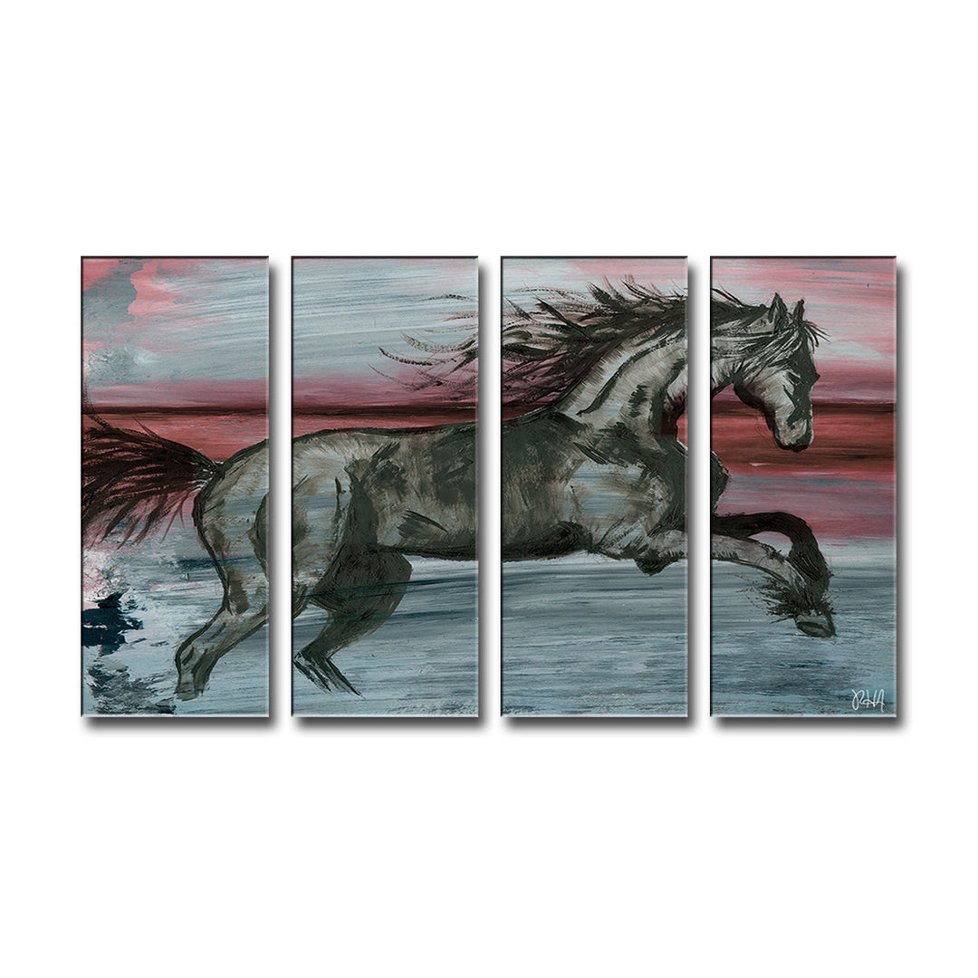 Equestrian Saddle Ink PSVII' Canvas Wall Art