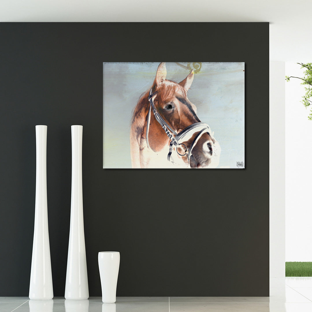 Equestrian Saddle Ink PSIX' Canvas Wall Art