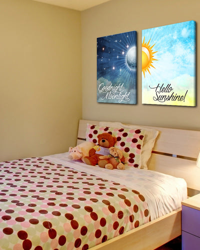 Good Night Moonlight, Hello Sunshine' Canvas Wall Art