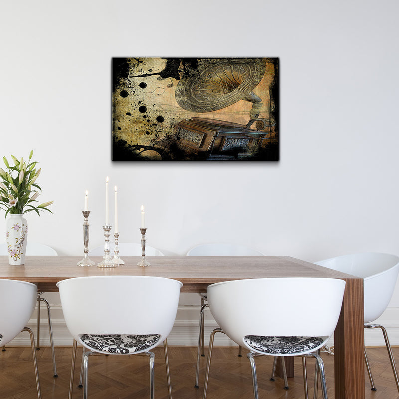'Abstract Graphaphone' Wrapped Canvas Wall Art