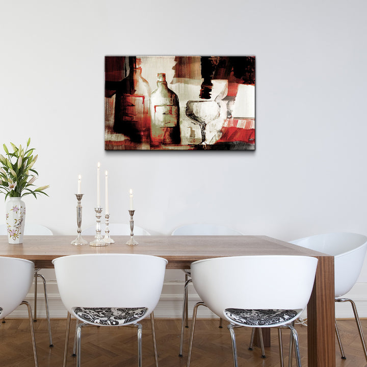 'Abstract Wine' Wrapped Canvas Wall Art