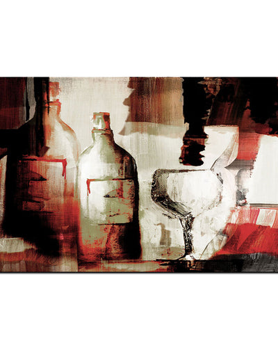 'Abstract Wine' Wrapped Canvas Wall Art
