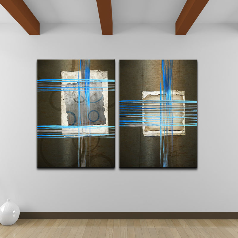 Abstract Spa XXVI' 2 Piece Wrapped Canvas Wall Art Set