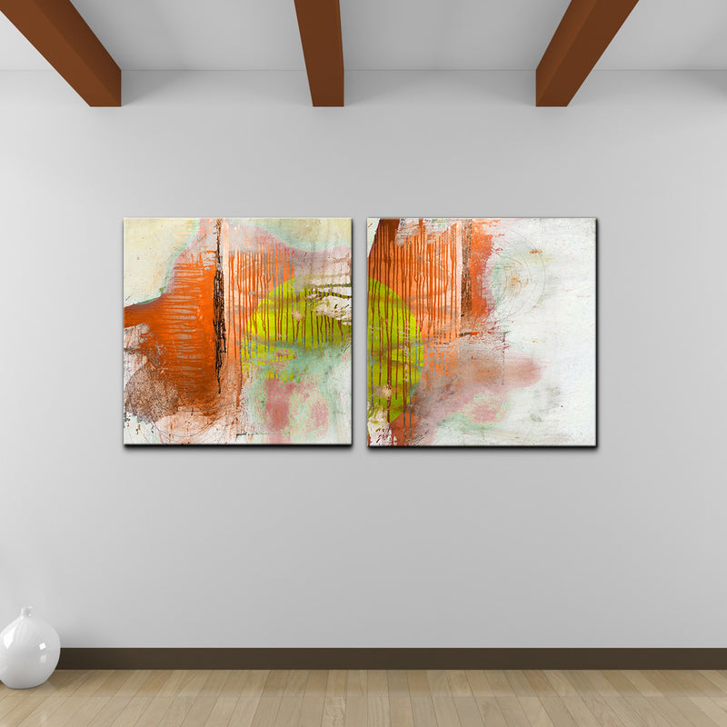 Abstract Spa III' 2 Piece Wrapped Canvas Wall Art Set