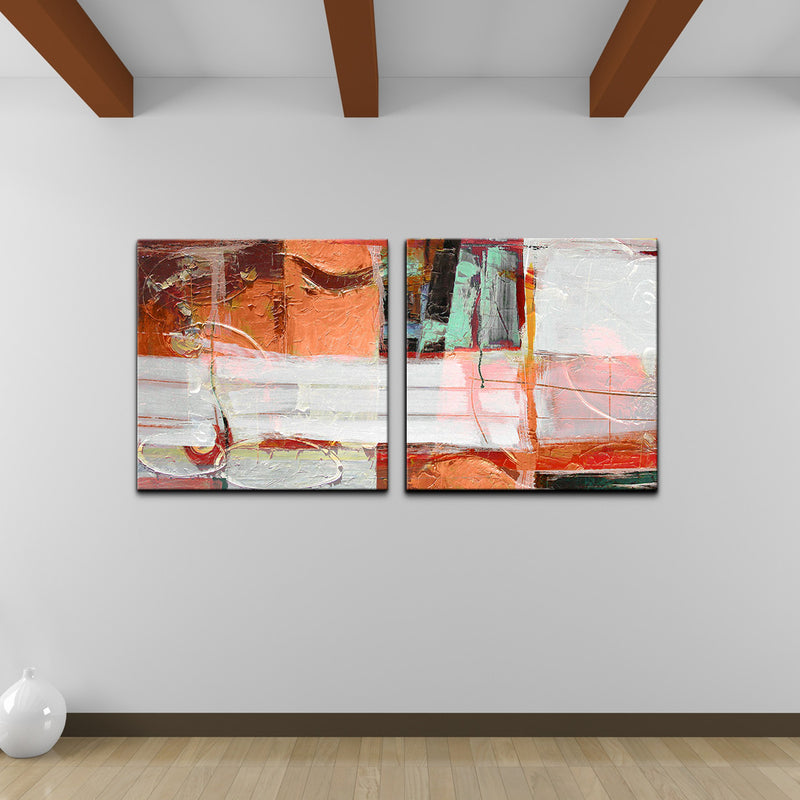 Abstract Spa VIII' 2 Piece Wrapped Canvas Wall Art Set