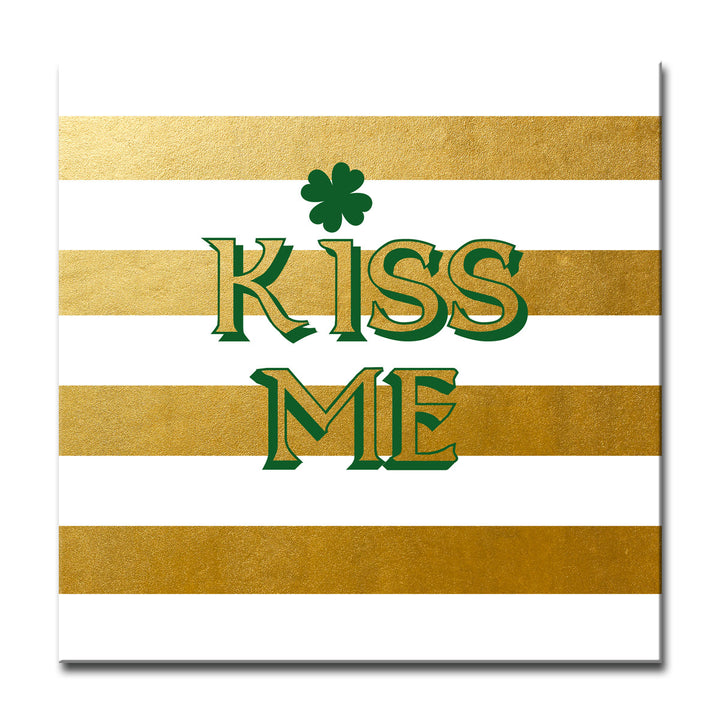Kiss Me' Wrapped Canvas Wall Art