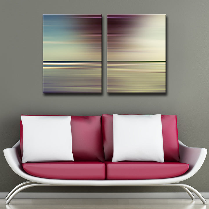 Blur Stripes XIV' 2 Piece Wrapped Canvas Wall Art