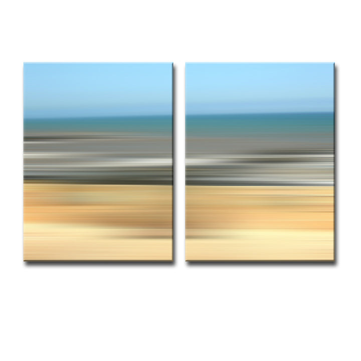 Blur Stripes XV' 2 Piece Wrapped Canvas Wall Art Set