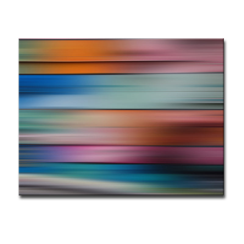 Blur Stripes XVII' Wrapped Canvas Wall Art