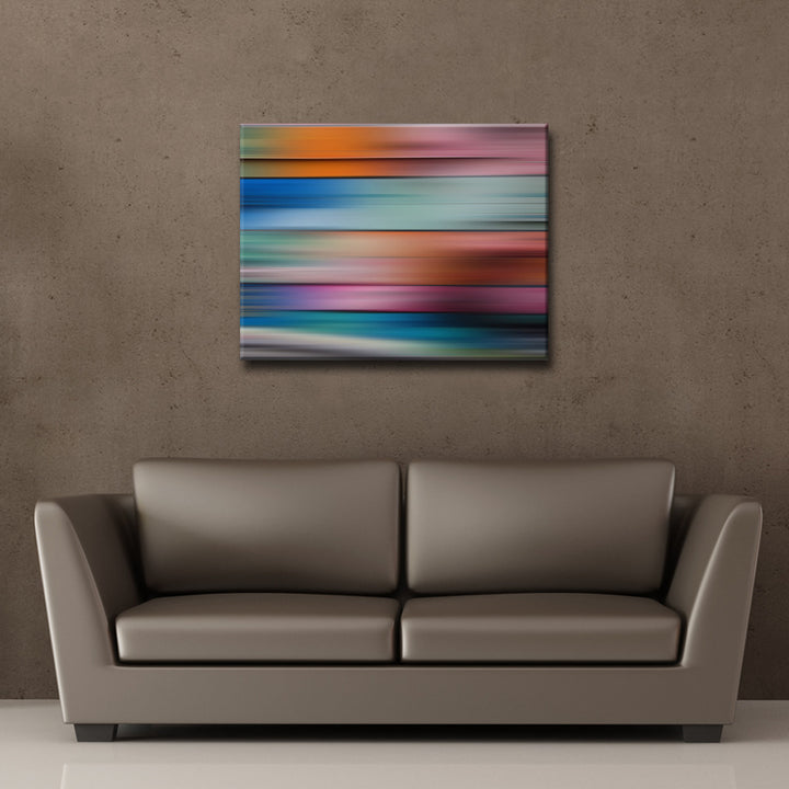 Blur Stripes XVII' Wrapped Canvas Wall Art