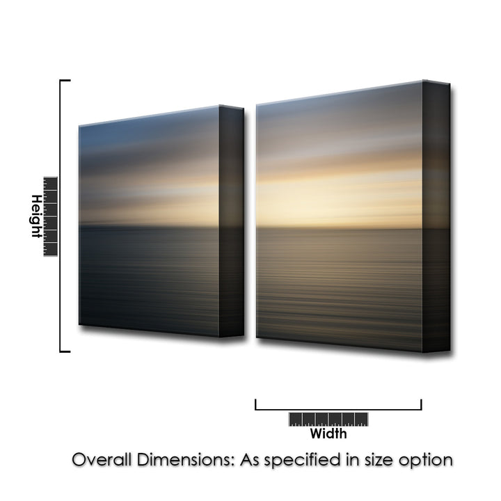 Blur Stripes XXVII' 2 Piece Wrapped Canvas Wall Art Set