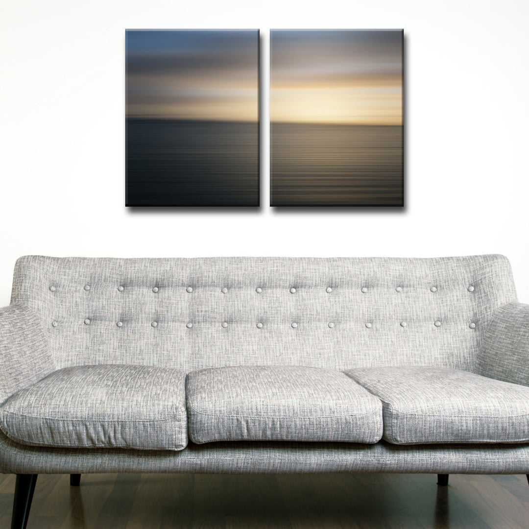 Blur Stripes XXVII' 2 Piece Wrapped Canvas Wall Art Set
