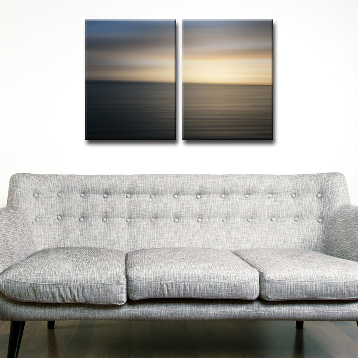 Blur Stripes XXVII' 2 Piece Wrapped Canvas Wall Art Set
