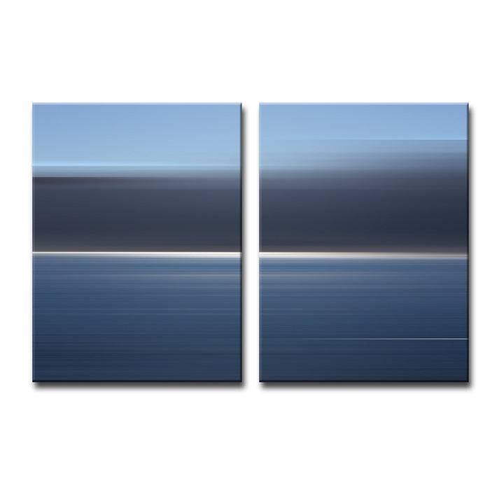 Blur Stripes XXXIII' 2 Piece Wrapped Canvas Wall Art Set