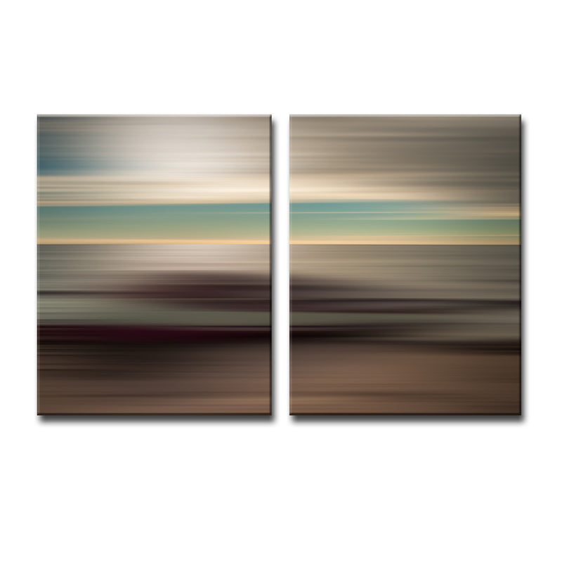 Blur Stripes XLI' 2 Piece Wrapped Canvas Wall Art Set