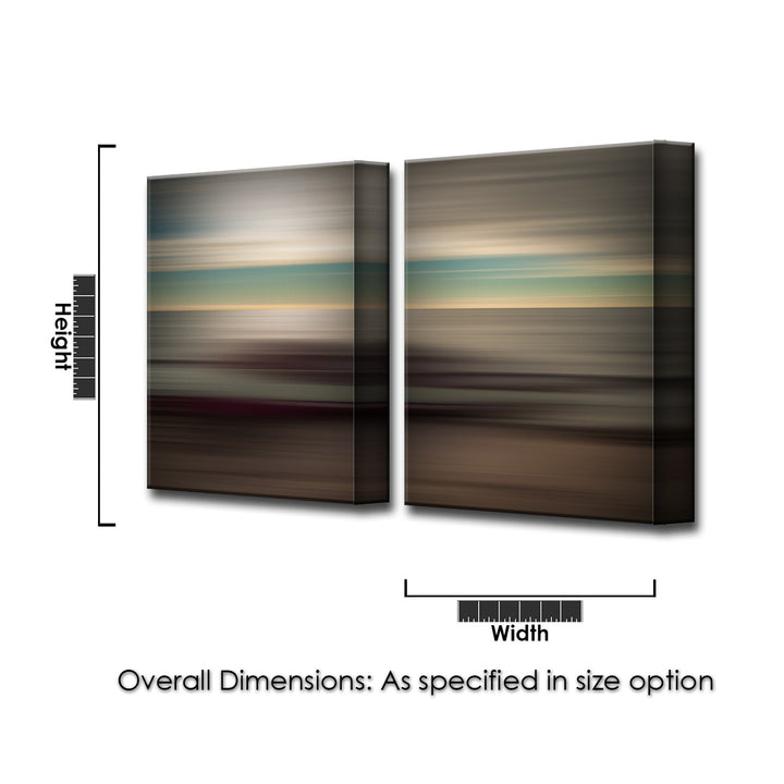 Blur Stripes XLI' 2 Piece Wrapped Canvas Wall Art Set