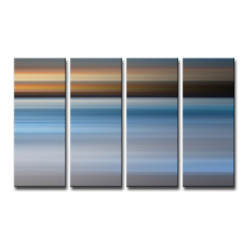 Blur Stripes XLIII' 4 Piece Wrapped Canvas Wall Art Set
