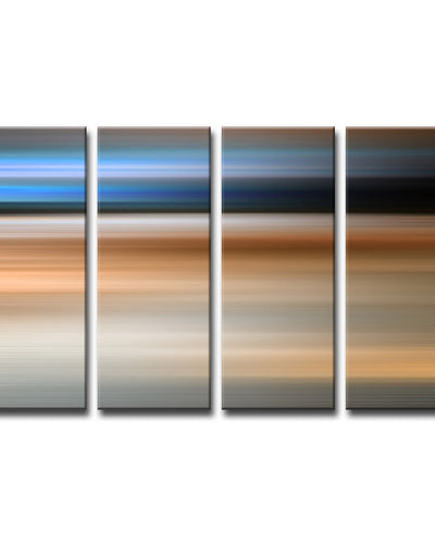 Blur Stripes XLV' 4 Piece Wrapped Canvas Wall Art Set