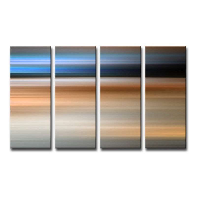 Blur Stripes XLV' 4 Piece Wrapped Canvas Wall Art Set