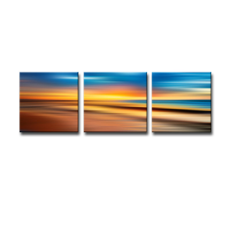 Blur Stripes XLVI' 3 Piece Wrapped Canvas Wall Art Set
