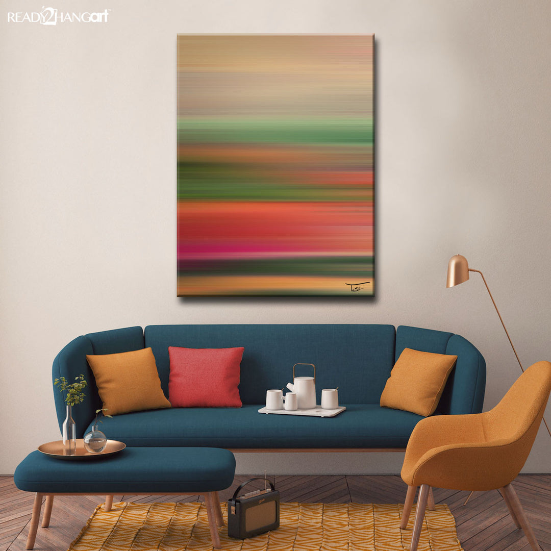 Blur Stripes LI' Wrapped Canvas Wall Art