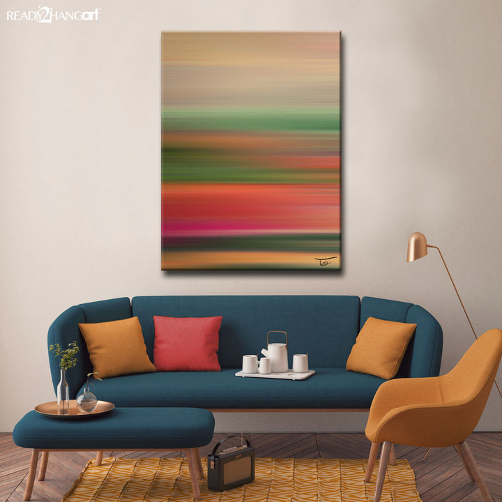 Blur Stripes LI' Wrapped Canvas Wall Art
