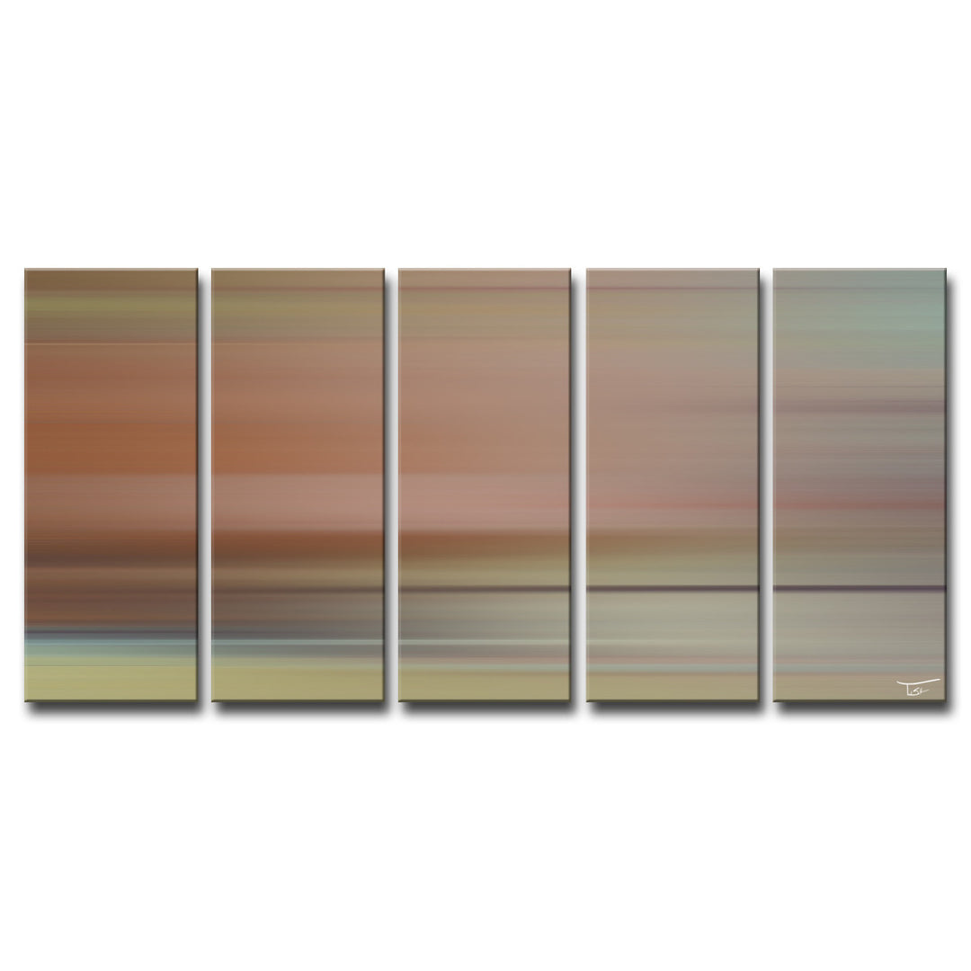 Blur Stripes LIII' Wrapped Canvas Wall Art Set