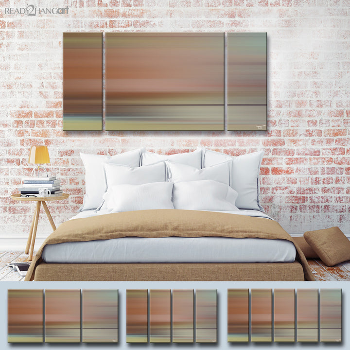 Blur Stripes LIII' Wrapped Canvas Wall Art Set