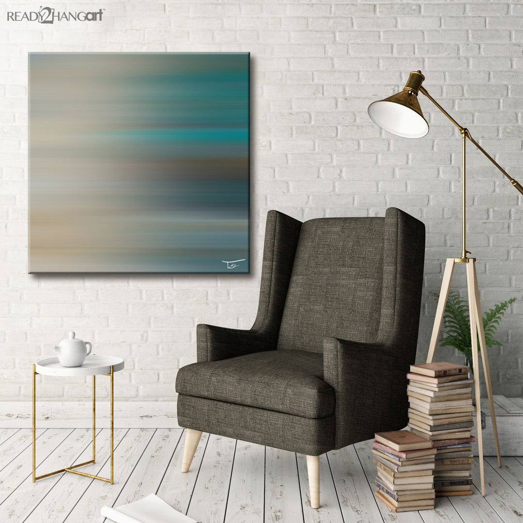 Blur Stripes LX' Wrapped Canvas Wall Art
