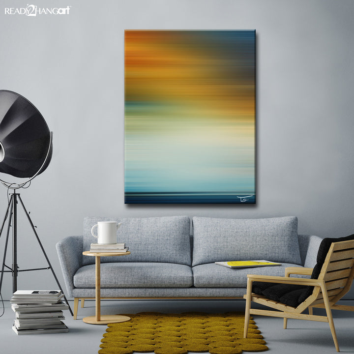 Blur Stripes LXI-B' Wrapped Canvas Wall Art
