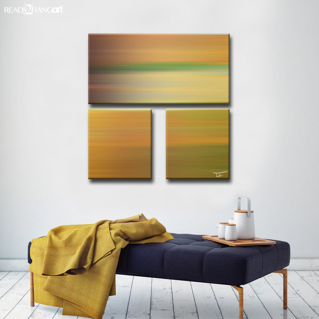 Blur Stripes LXII' Wrapped Canvas Wall Art