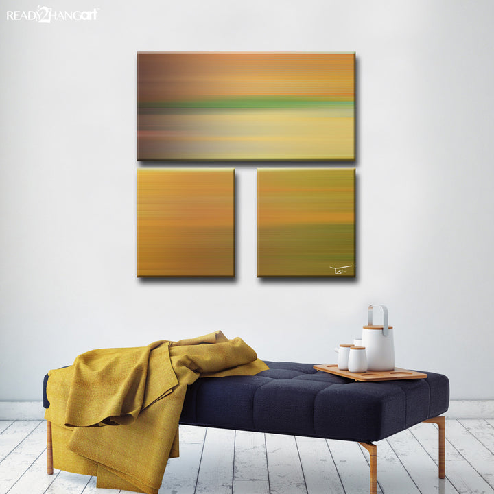 Blur Stripes LXII' Wrapped Canvas Wall Art