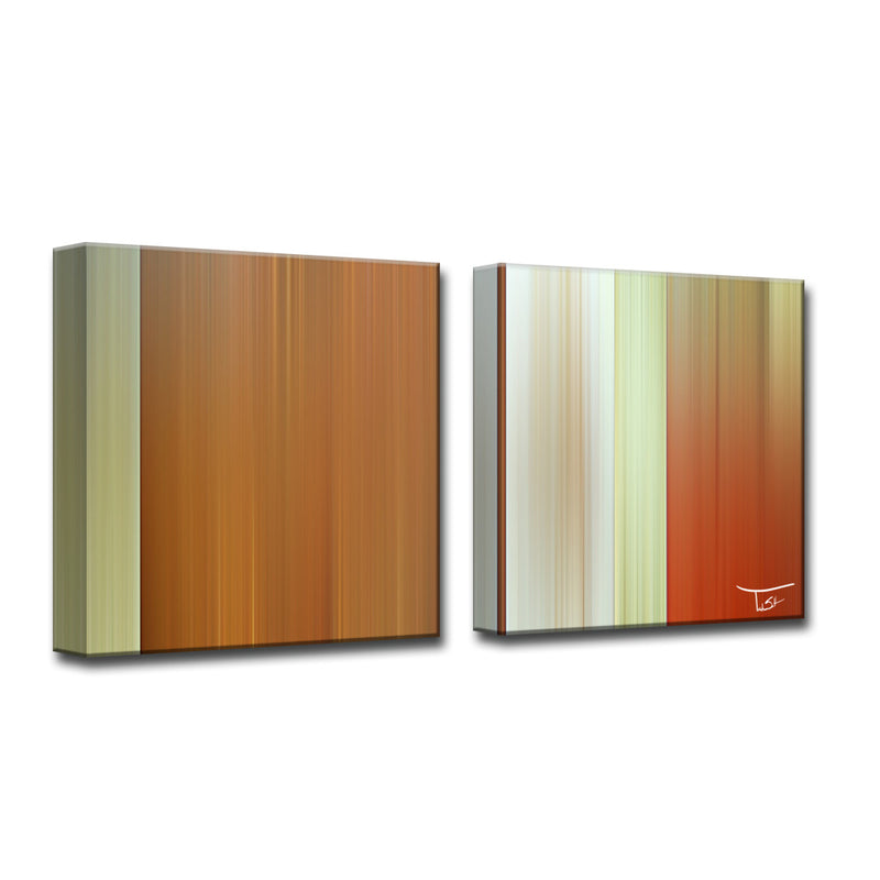Blur Stripes LXIII' Wrapped Canvas Wall Art Set