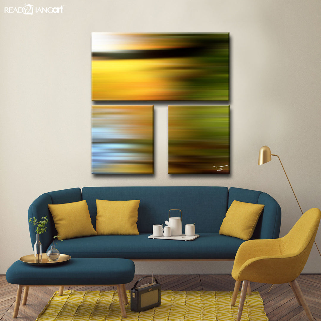 Blur Stripes LXVI' Wrapped Canvas Wall Art