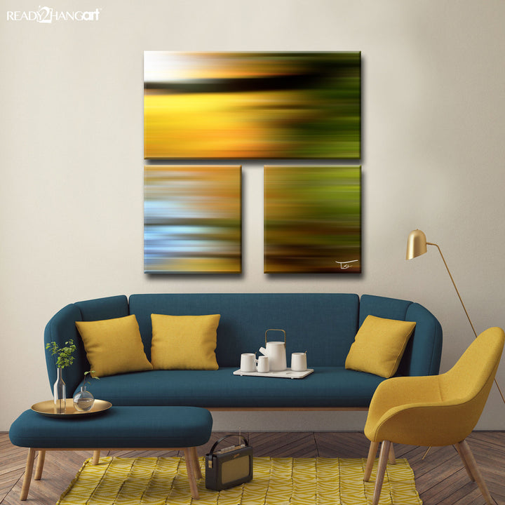 Blur Stripes LXVI' Wrapped Canvas Wall Art