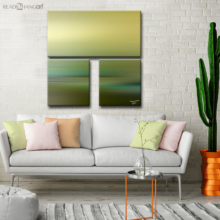 Blur Stripes LXVIII' Wrapped Canvas Wall Art