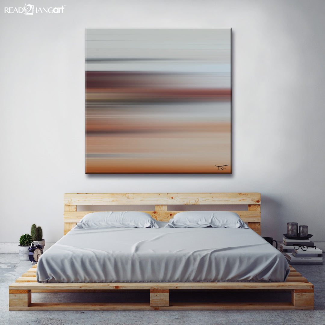 Blur Stripes LXIX' Wrapped Canvas Wall Art