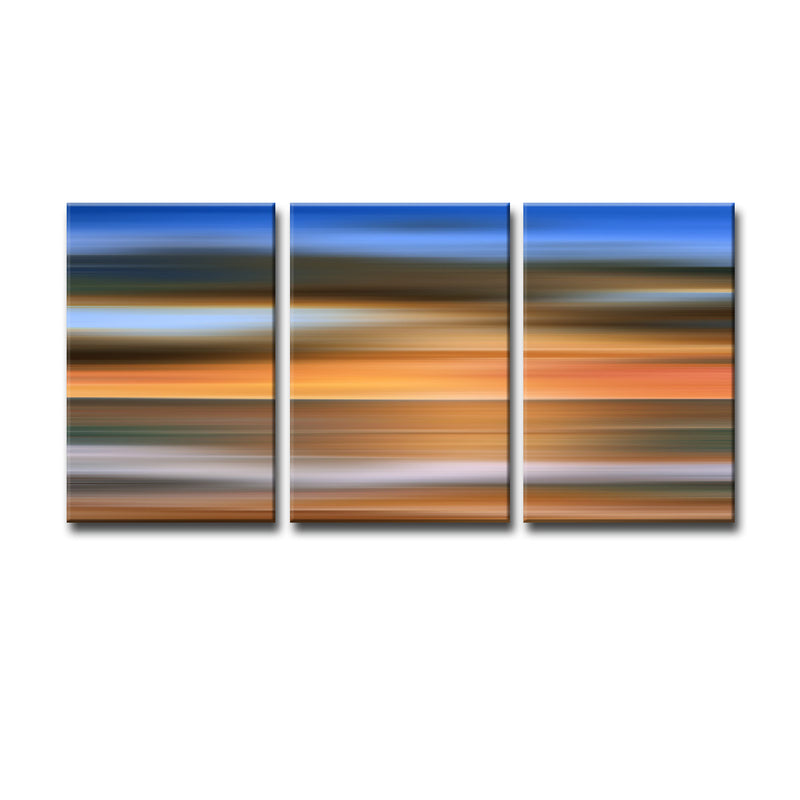 Blur Stripes IX' 3 Piece Wrapped Canvas Wall Art Set