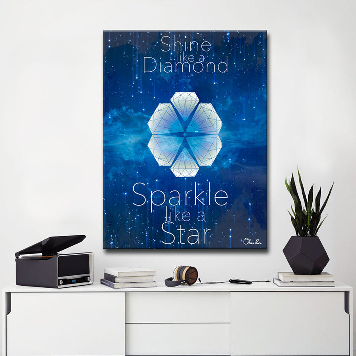 Diamonds Shine, Stars Sparkle'  Wall Art
