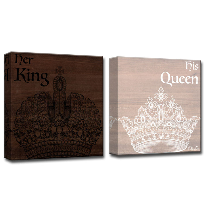 Her King His Queen'  2-PC Canvas Art Set