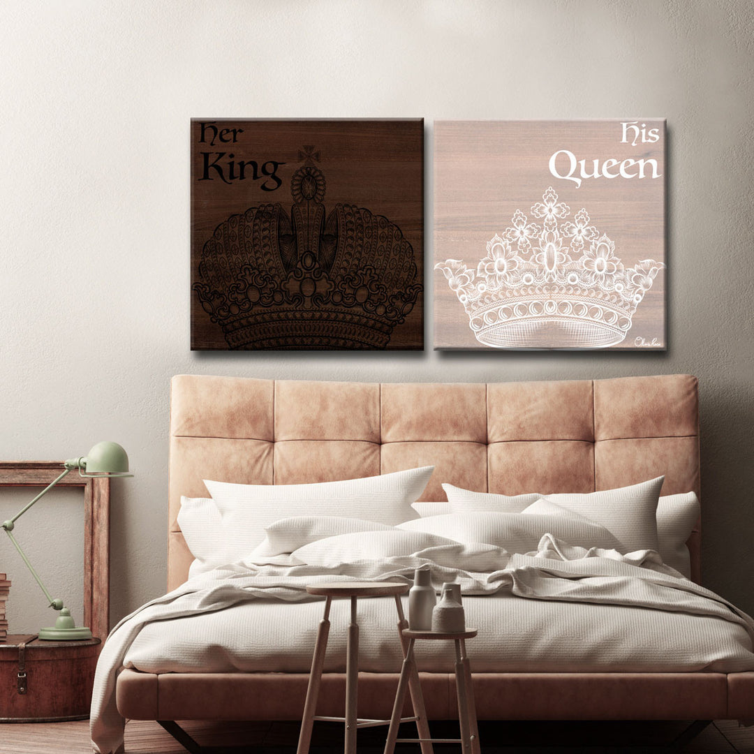 Her King His Queen'  2-PC Canvas Art Set