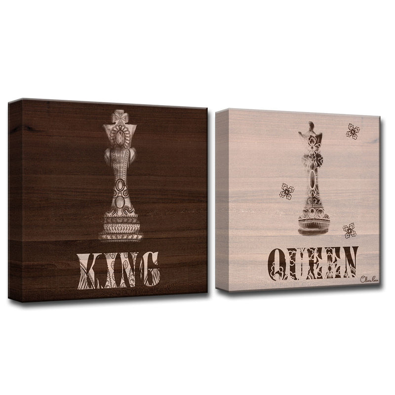'King & Queen'  2-PC Canvas Art Set